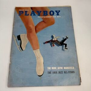Vintage Playboy Magazine February 1958 Jayne Mansfield Jazz All Stars OS Retro